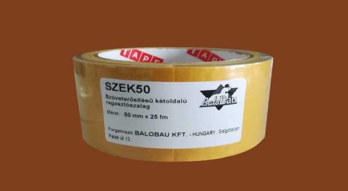 Szöveterősítéses kétoldalú ragasztószalag - 50 mm x 25 m